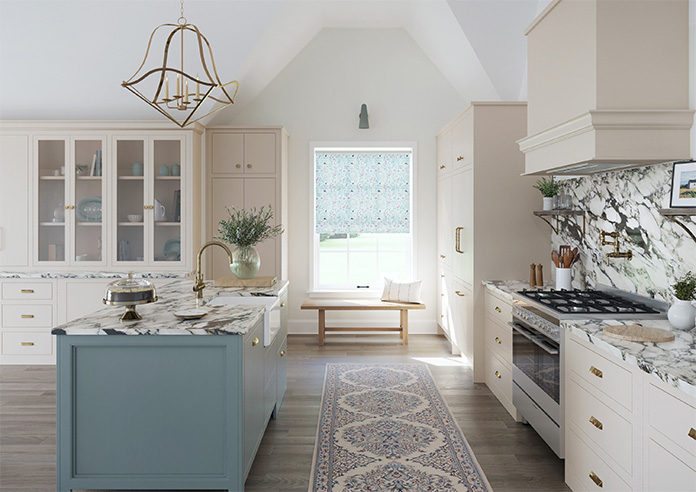 Summer Meadow, Opal Blue - Roller Blind - Image 8